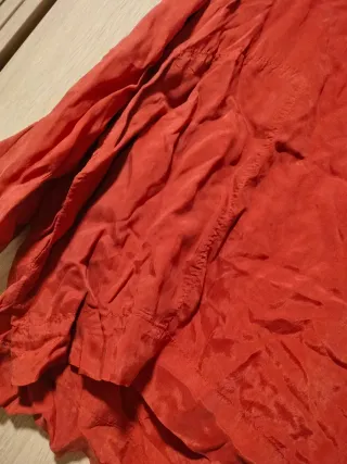 Blusa bohemia naranja hippie ancha