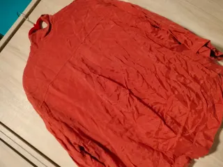 Blusa bohemia naranja hippie ancha