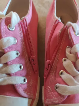 Zapatillas lona rosas niña talla 32