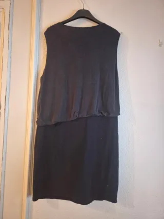 Vestido Mango Azul Oscuro Talla M