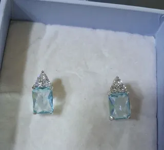 Orecchini eleganti con acquamarina Sintetica