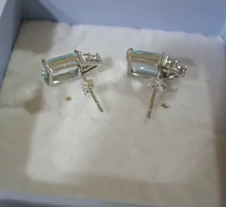 Orecchini eleganti con acquamarina Sintetica