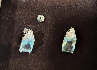 Orecchini eleganti con acquamarina Sintetica