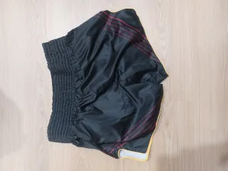 Muay Thai Shorts Fairtex Negros y Dorados