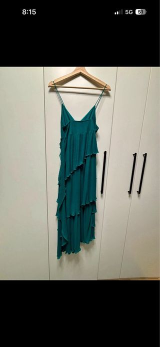 Vestido largo fiesta/evento verde