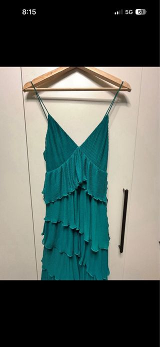 Vestido largo fiesta/evento verde