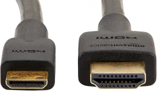Amazon Basics - Cable Mini HDMI de Alta Velocidad a HDMI , 1.8 m, Color Negro