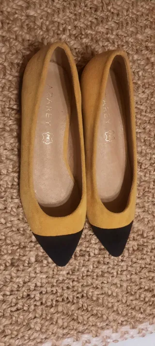 Zapatos de piel AZAREY amarillos