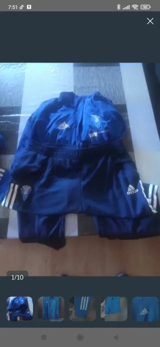 Chándal Cádiz CF Adidas Azul