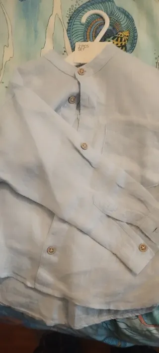 Lote Camisas niño 4-5 años 110 cm rosa y azul cuel