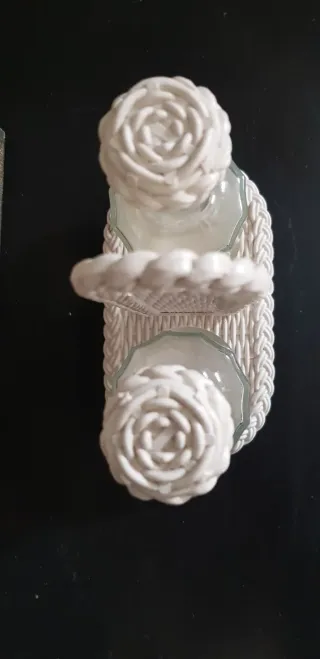 Set VintageOlio Aceto Vetro Decorato Made in Italy