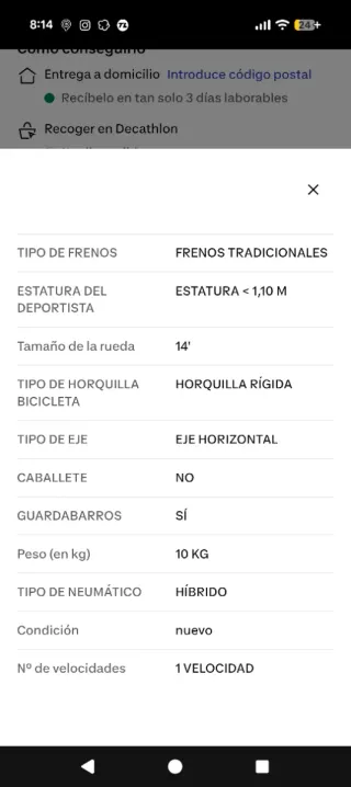 Bicicleta Spiderman 14 pulgadas con ruedines