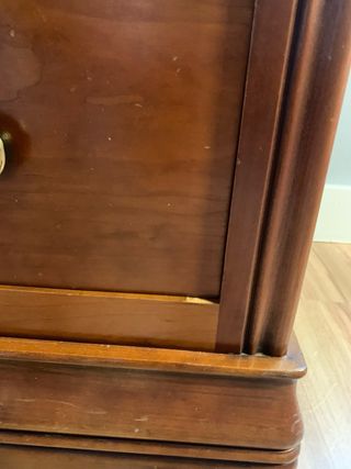 Mueble recibidor madera y cristal