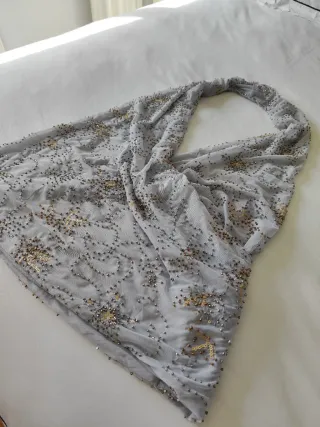 Top Halter Bordados Abalorios Zara