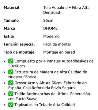 Cabecero Tapizado Paneles Beige/Gris