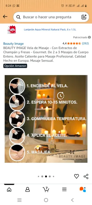 Candela da Massaggio Beauty Image Gourmet