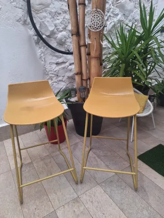 Taburetes de cocina amarillos (2 unidades)