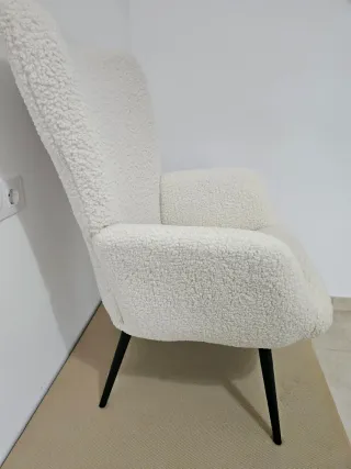 Sillón de borreguito blanco