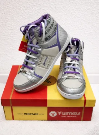 Zapatillas Yumas Plata y Morado