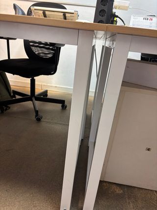 Escritorio Oficina 120x60cm Melamina y acero