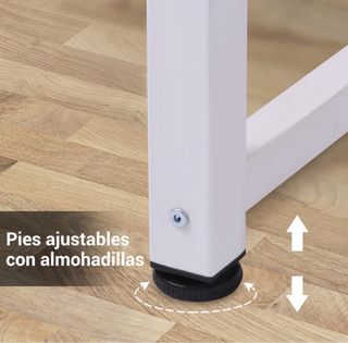 Escritorio Oficina 120x60cm Melamina y acero