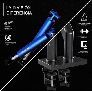 Soporte Doble Monitor Invision Gas MX900