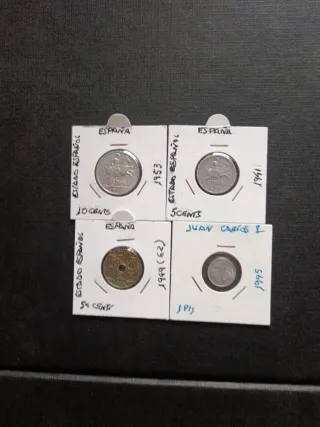Lote 3 Monedas  Plata y 12 español Gobierno