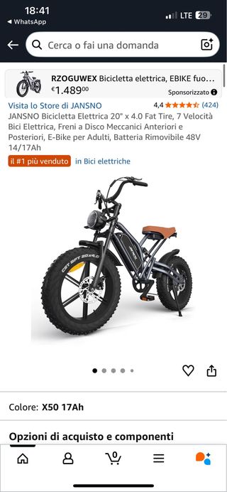 Bici Elettrica Fat Bike