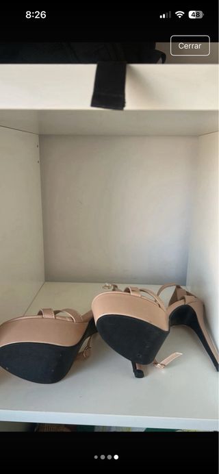 Tacones plataforma beige (rosado)  talla 39