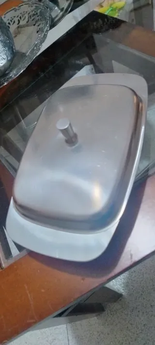 Porta salsa e burro in acciaio inox