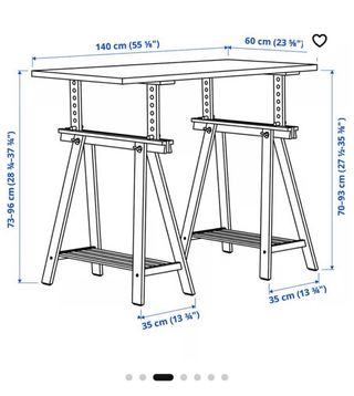 Escritorio Ikea madera y metal