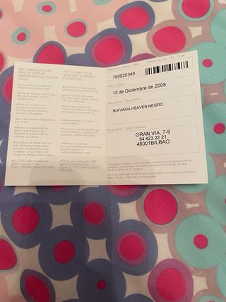 Bufanda Tous HEAVEN Negra/Beige Vintage