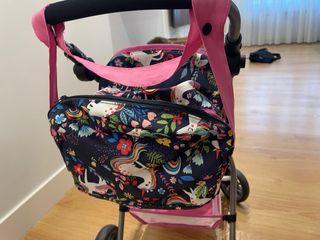 carrito gemelar, bolso cambiador y trona muñecas