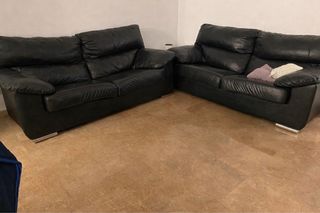 Sofás de piel negros