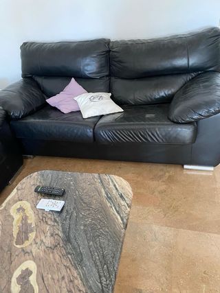 Sofás de piel negros
