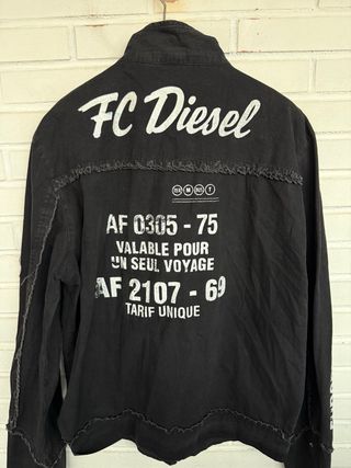 VINTAGE cazadora fina negra DIESEL talla XXL