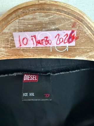 VINTAGE cazadora fina negra DIESEL talla XXL