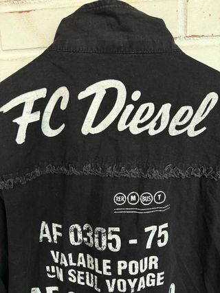 VINTAGE cazadora fina negra DIESEL talla XXL