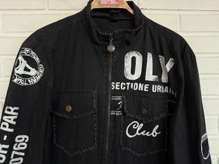 VINTAGE cazadora fina negra DIESEL talla XXL