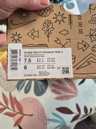 Zapatillas Nike Trail Mujer Rosa Talla 38.5