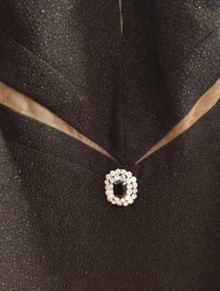 Vestido fiesta negro brillante