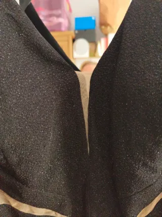 Vestido fiesta negro brillante