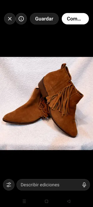 Botines de ante con flecos