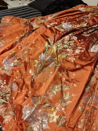 Vestido de Fallera Naranja y Dorado