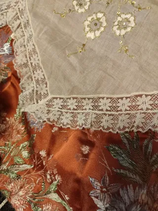 Vestido de Fallera Naranja y Dorado