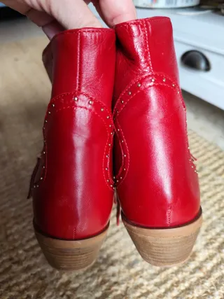 Botines piel Zara tachuelas hebilla