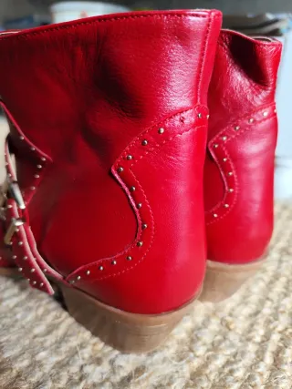 Botines piel Zara tachuelas hebilla