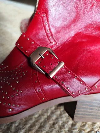 Botines piel Zara tachuelas hebilla