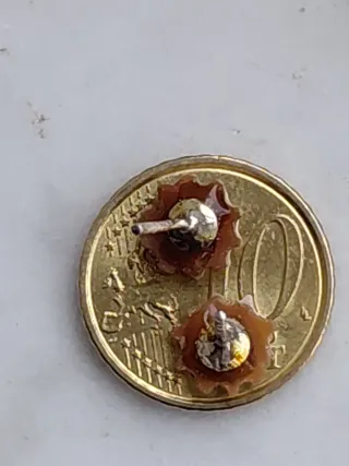 Orecchini cammeo fiore argento 925 per bambine.