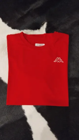 T-shirt rossa Kappa taglia L